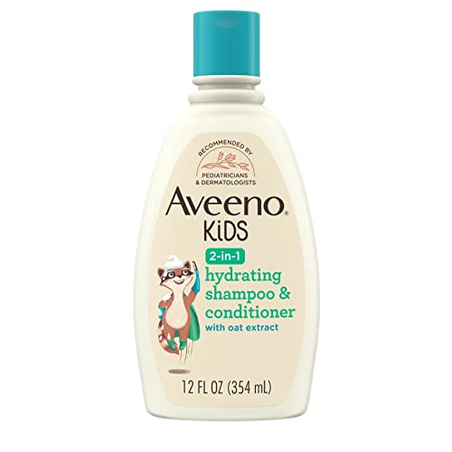 0381372021184 - AVEENO KIDS 2-IN-1 HYDRATING SHAMPOO & CONDITIONER, GENTLY CLEANSES, CONDITIONS & DETANGLES KIDS HAIR, FORMULATED WITH OAT EXTRACT, FOR SENSITIVE SKIN & SCALP, HYPOALLERGENIC, 12 FL. OZ