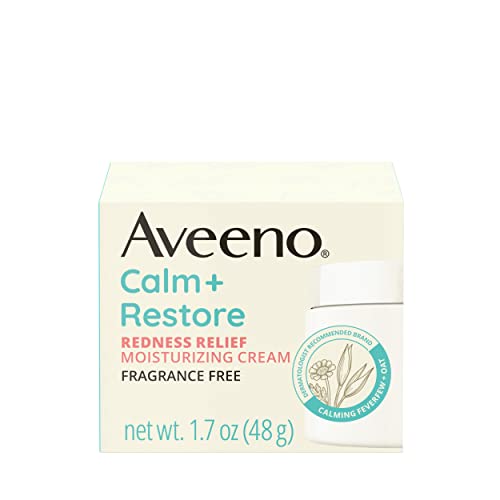 0381372022471 - AVEENO CALM + RESTORE REDNESS RELIEF MOISTURIZING CREAM, DAILY FACIAL CREAM FOR SENSITIVE SKIN INSTANTLY CALMS & SOOTHES THE APPEARANCE OF REDNESS, FRAGRANCE-FREE & HYPOALLERGENIC, 1.7 OZ
