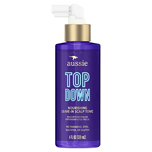 0381519187735 - AUSSIE TOP DOWN NOURISHING LEAVE-IN SCALP TONIC, INFUSED WITH AUSTRALIAN PEPPERBERRY AND TEA TREE OIL, PARABEN & DYE FREE, 4 OZ