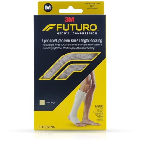 0382250051033 - FUTURO THERAPEUTIC SUPPORT OPEN TOE/HEEL, KNEE HIGH, FIRM COMPRESSION, NUDE, M