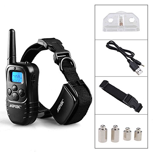 3832351030781 - 300 YARD RECHARGEABLE LCD 100LV LEVEL SHOCK VIBRA REMOTE PET DOG TRAINING COLLAR