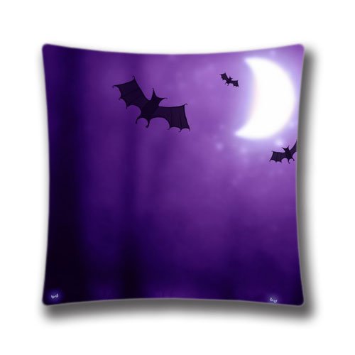 3837481994859 - DECORATIVE THROW PILLOW CASE CUSHION COVER BATS HALLOWEEN-CR21772 PATTERN SQUARE 18