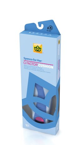 0038472793168 - SPENCO Q-FACTOR CUSHIONING REPLACEMENT INSOLES SIZE 9 10 FOR WOMEN