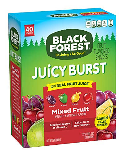 0384922269678 - BLACK FOREST FRUIT SNACKS JUICY BURSTS, MIXED FRUIT, 0.8 OUNCE (40 COUNT)