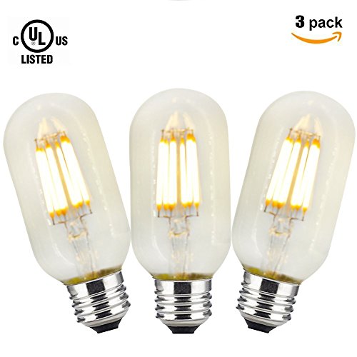 3850734981680 - ZZ LIGHTING 6W LED DIMMABLE FILAMENT LONG LASTING VINTAGE BULB 60W INCANDESCENT BULB EQUIVALENT 2700K 480LM E26 BASE(6W,3PACK)