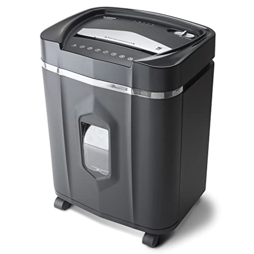 0038572021642 - AURORA ANTI-JAM 16-SHEET CROSSCUT PAPER/ CD AND CREDIT CARD SHREDDER/ 5-GALLON PULLOUT BASKET 30 MINUTES CONTINUOUS RUN TIME
