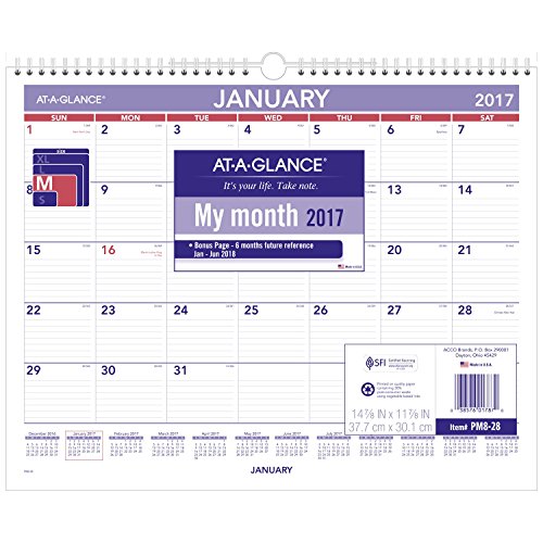 0038576017870 - AT-A-GLANCE(R) 30% RECYCLED MONTHLY WALL CALENDAR, 12IN. X 15IN., JANUARY-DECEMB