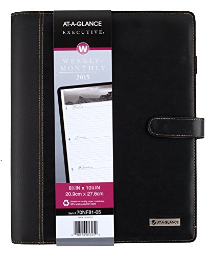 0038576053250 - AT-A-GLANCE 70NF8105 EXECUTIVE FASHION WEEKLY/MONTHLY PLANNER, 8 1/4 X 10 7/8, WHITE, 2016
