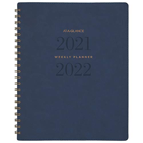0038576125421 - ACADEMIC PLANNER 2021-2022, AT-A-GLANCE WEEKLY & MONTHLY PLANNER, 8-1/2 X 11, LARGE, FOR SCHOOL, TEACHER, STUDENT, SIGNATURE COLLECTION, NAVY (YP905A20)