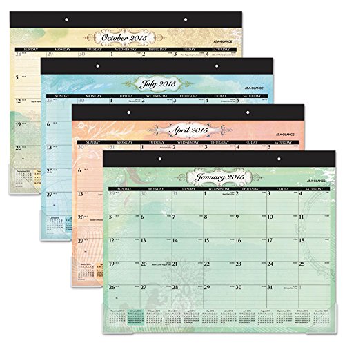 0038576192478 - AT-A-GLANCE DESK PAD CALENDAR 2017, MONTHLY, 21-3/4 X 17, POETICA (SK72-704)