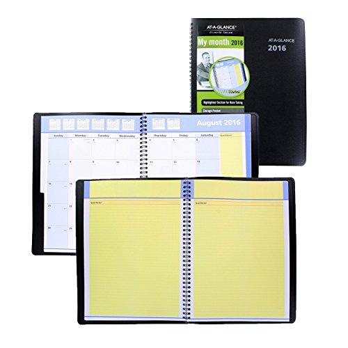 0038576230774 - AT-A-GLANCE QUICKNOTES MONTHLY PLANNER, BLACK, 8 1/4 IN. X 10 7/8 IN (7606-05)
