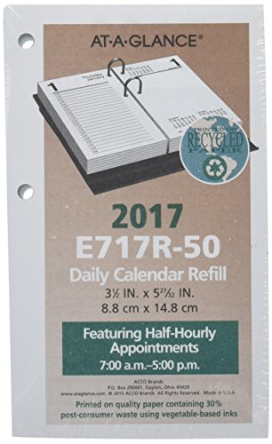 0038576247772 - AT-A-GLANCE(R) 30% RECYCLED DESK CALENDAR REFILL, 3 1/2IN. X 6IN., JANUARY-DECEM