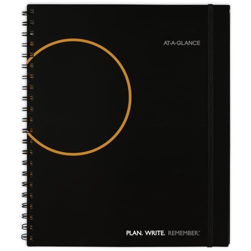 0038576271760 - AT-A-GLANCE PLANNING NOTEBOOK, 8-1/2 X 11, LARGE, UNDATED WITH REFERENCE CALENDARS, PLAN. WRITE. REMEMBER., BLACK