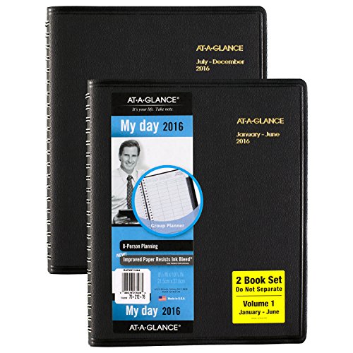 0038576275065 - AT-A-GLANCE(R) 30% RECYCLED 8-PERSON DAILY APPOINTMENT BOOKS, 8 1/2IN. X 11IN.,