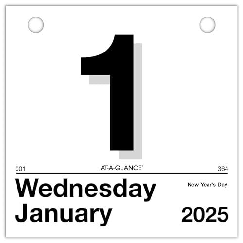 0038576284562 - AT-A-GLANCE 2025 “TODAY IS” DAILY WALL CALENDAR REFILL, 6 X 6, SMALL (K15025)