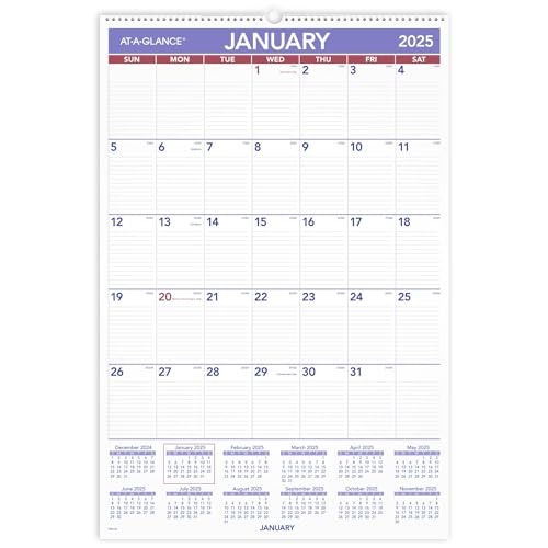0038576284661 - AT-A-GLANCE 2025 WALL CALENDAR, 20 X 30, EXTRA LARGE (PM42825)