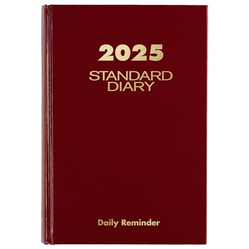 0038576296633 - AT-A-GLANCE 2025 DIARY, STANDARD DIARY, DAILY, 5-3/4 X 8-1/4, SMALL, 12-MONTH, HARDCOVER, RED (SD3891325)