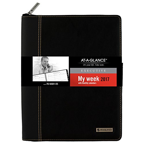 0038576297777 - AT-A-GLANCE WEEKLY / MONTHLY APPOINTMENT BOOK / PLANNER 2017, EXECUTIVE, 8-1/4 X 10-7/8, BLACK (70-NX81-05)
