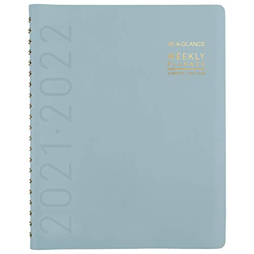 0038576541320 - ACADEMIC PLANNER 2021-2022, AT-A-GLANCE WEEKLY & MONTHLY PLANNER, 8-1/4 X 11, LARGE, FOR SCHOOL, TEACHER, STUDENT, CONTEMPO, SEAGLASS (70957X46)