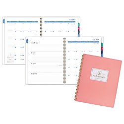 0038576762787 - AT-A-GLANCE CORAL ACADEMIC WEEKLY/MONTHLY PLANNER, 8 1/2 X 11, CORAL/GOLD, JULY 2017 TO JUNE 2018 1037-905A