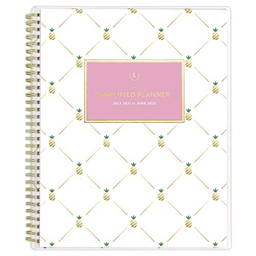 0038576903821 - ACADEMIC PLANNER 2021-2022, SIMPLIFIED BY EMILY LEY FOR AT-A-GLANCE WEEKLY & MONTHLY PLANNER, 8-1/2 X 11, LARGE, CUSTOMIZABLE, FOR SCHOOL, TEACHER, STUDENT, PINEAPPLE (EL64-901A)