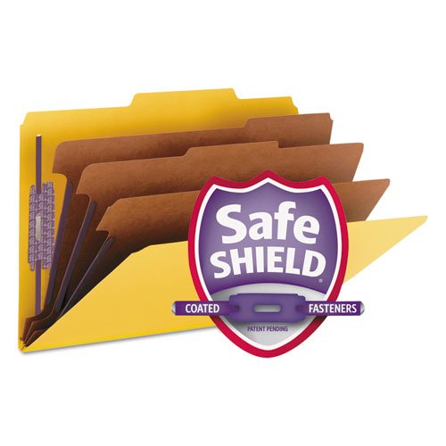 0386486190986 - 3 EXPANSION CLASSIFICATION FOLDERS, 2/5 CUT, LEGAL, 8-SECTION, YELLOW, 10/BOX
