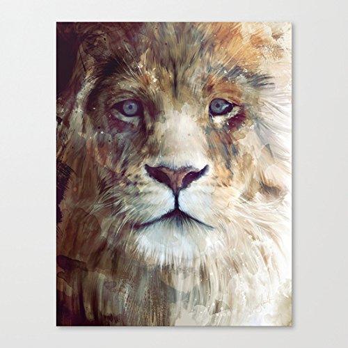 3872386689462 - LION MAJESTY CANVAS PICTURE 12X16 FRAMED AND READY TO HANG