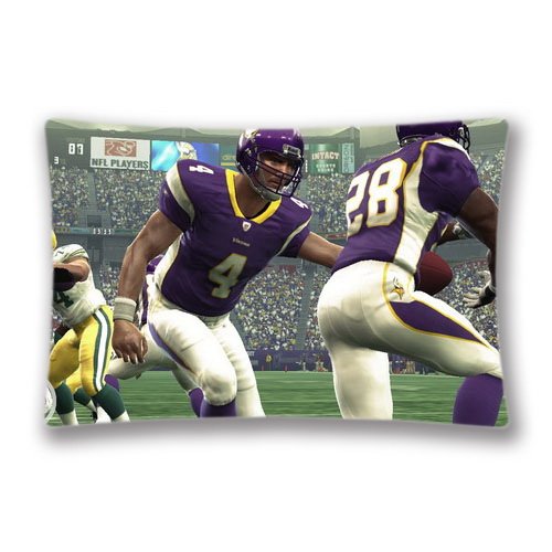 3876962674989 - DECORATIVE NFL FAVRE VIKINGS THROW CUSHION CASE, TWIN SIDES PRINTED PILLOW CASE, STANDARD SIZE 20X30 PILLOWS COVER