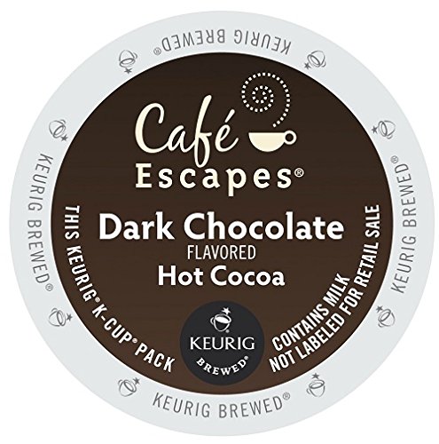 0038900752101 - CAFE ESCAPES HOT COCOA K-CUPS, DARK CHOCOLATE, 96 COUNT