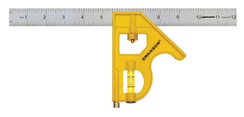 0038987001314 - SWANSON 12-INCH COMBO SQUARE (PLASTIC BODY, STAINLESS STEEL BLADE AND BRASS BOLT)