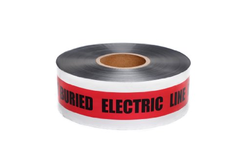 0038987641916 - SWANSON DETR21005 2-INCH BY 1000-FEET 5-MIL DETECTABLE TAPE CAUTION WITH BURIED ELECTRIC LINE BELOW RED/BLACK PRINT