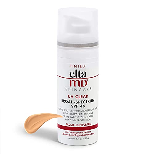 0390205025206 - ELTAMD UV CLEAR TINTED FACE SUNSCREEN BROAD-SPECTRUM SPF 46 FACE SUNSCREEN FOR SENSITIVE SKIN OR ACNE-PRONE SKIN, OIL-FREE, LIGHTWEIGHT, SHEER, MINERAL-BASED FACE SUNSCREEN WITH ZINC OXIDE, 1.7 OZ