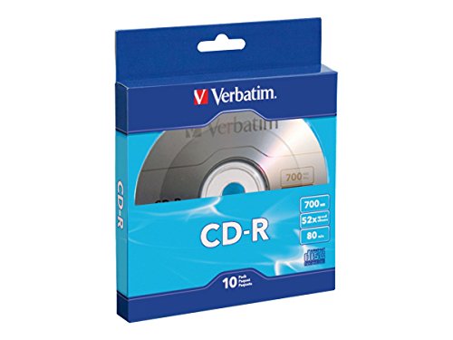 0039047645783 - VERBATIM 700MB 52X 80 MINUTE BRANDED RECORDABLE DISC CD-R, 10-DISC 97955