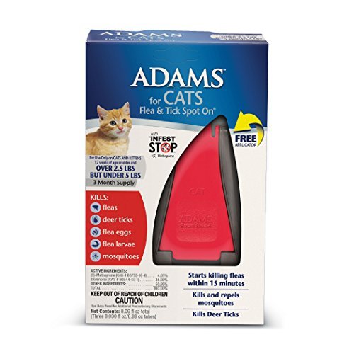 0039079007498 - ADAMS FLEA AND TICK SPOT ON FOR CATS UNDER 5 POUNDS