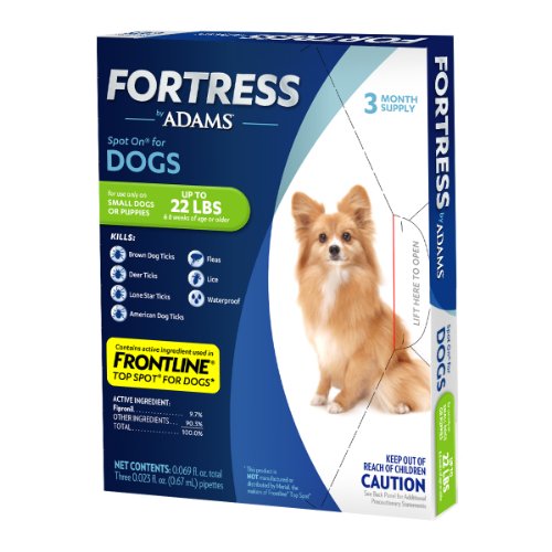 0039079021449 - ADAMS FORTRESS SPOT ON FLEA AND TICK DROPS FOR SMALL DOGS WEIGHING 22-POUND
