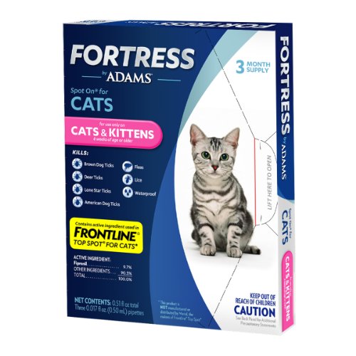 0039079021487 - ADAMS FORTRESS SPOT ON FLEA AND TICK DROPS FOR CATS AND KITTENS