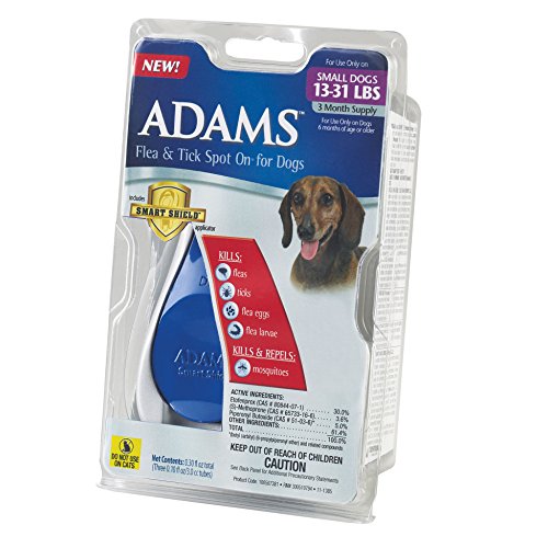 0039079091343 - ADAMS FLEA AND TICK SPOT ON FOR DOGS COLOR 13 31 POUNDS SIZE 3 MONTH 31 LB, 3 MONTH