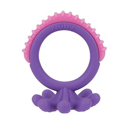 0039175809170 - NUBY GEO ZOOS SILICONE TEETHER, OCTOPUS