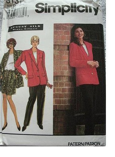 0039363133353 - MISSES MISS PETITE PANTS OR SHORTS & LINED JACKET SIZE 12-14-16 SIMPLICITY AUGUST SILK - DIANE GILMAN COLLECTION PATTERN 8131
