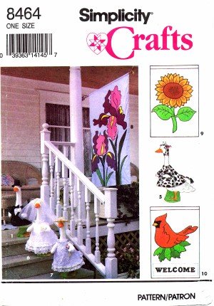0039363141457 - SIMPLICITY 8464 CRAFTS SEWING PATTERN LAWN GEESE CLOTHES AND FLAGS