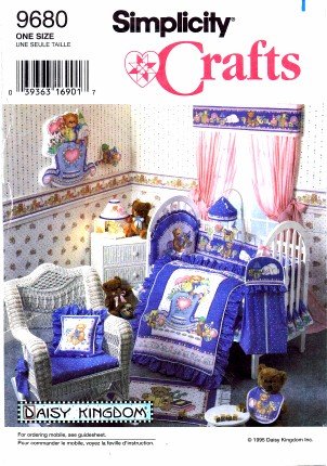 0039363169017 - SIMPLICITY 9680 HOME DECOR SEWING PATTERN DAISY KINGDOM NURSERY QUILT BUMPERS DIAPER STACKER