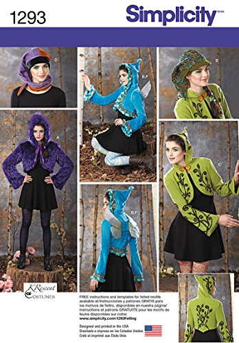 0039363612933 - SIMPLICITY PATTERN 1293 MISSES JACKET, HAT, WINGS, LINED JACKET DESIGNS BY KRESCENT COSTUMES