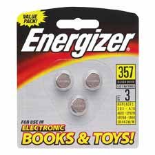 0039800056610 - ENERGIZER PRODUCTS - BATTERIES, FOR WATCHES AND CALCULATOR, 1.5 VOLT, 3/PK - SOLD AS 1 PK - BATTERIES ARE DESIGNED FOR USE IN WATCHES, CAR ALARMS, CALCULATORS, PDAS, ELECTRONIC ORGANIZERS, ELECTRONIC BOOKS, PET COLLARS, MEDICAL DEVICES SUCH AS DIGITAL TH