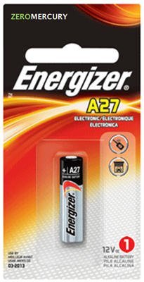 0039800110060 - ENERGIZER MINIATURE ALKALINE ELECTRONIC BATTERY, SIZE A27 (PACK OF 6)