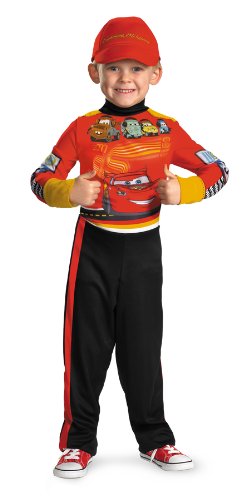 0039897272306 - DISGUISE DISNEY CARS 2 LIGHTNING MCQUEEN PIT CREW CLASSIC BOYS COSTUME, X-SMALL/3T-4T
