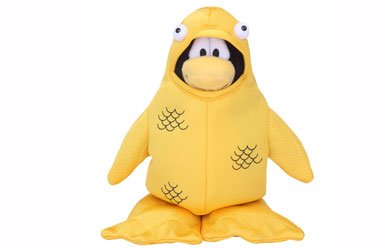 0039897438481 - DISNEY CLUB PENGUIN SERIES 4 GOLD FISH COSTUME 6-1/2 INCH SCALE PLUSH TOY WITH ONLINE CODE