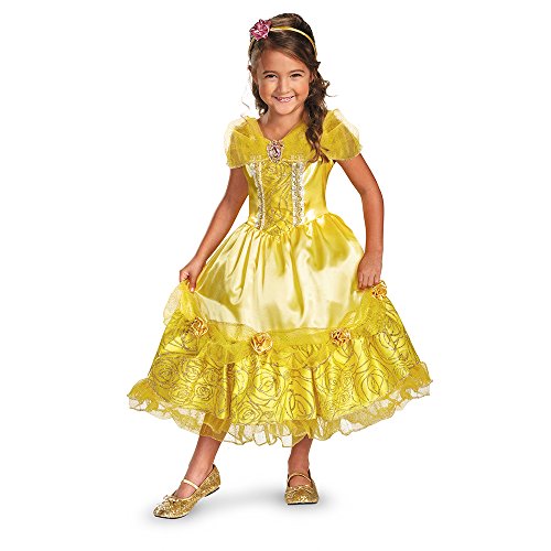 0039897592466 - DISGUISE DISNEY'S BEAUTY AND THE BEAST BELLE SPARKLE DELUXE GIRLS COSTUME, 4-6X