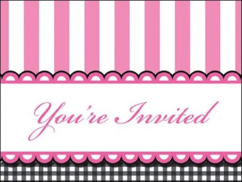 0039938089948 - CREATIVE CONVERTING SWEET BABY FEET PINK PARTY INVITATIONS, 8-COUNT