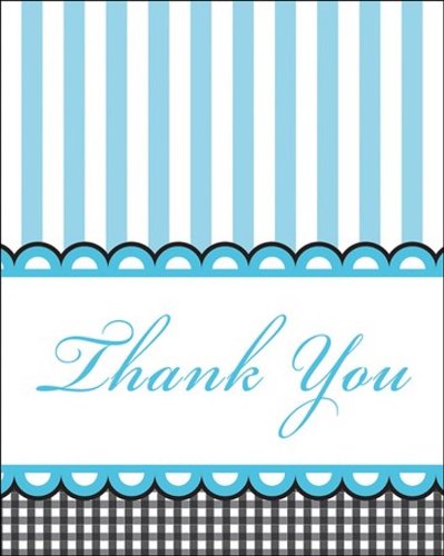 0039938090098 - CREATIVE CONVERTING SWEET BABY FEET BLUE THANK YOU NOTES, 8-COUNT