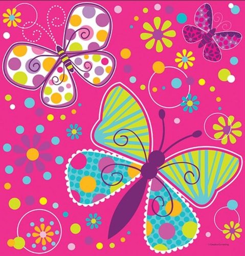 0039938091811 - CREATIVE CONVERTING BUTTERFLY SPARKLE PLASTIC BANQUET TABLE COVER, FITS UPTO 8' LENGTH